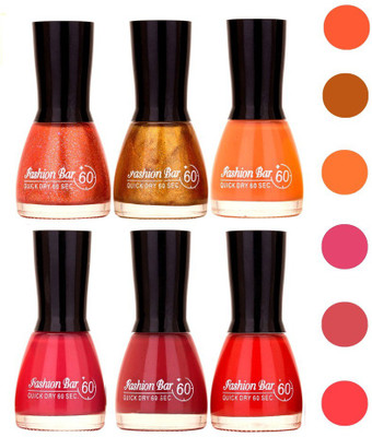 

Fashion Bar Quick Dry Nail Polish (Pack of 6)137 Multicolor,(Pack of 6)