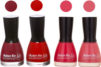 Flipkart - Fashion Bar New Multicolor Nail Polish Combo 107 Multicolor,(Pack of 4)