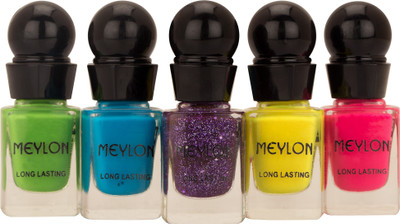 

Meylon Paris Colorful Set Green, Blue, yellow, pink, purple(Pack of 5)