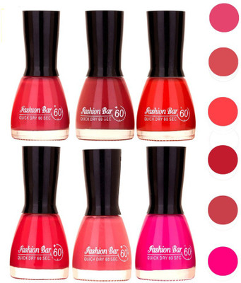 

Fashion Bar Quick Dry Nail Polish (Pack of 6)140 Pink(Pack of 6)