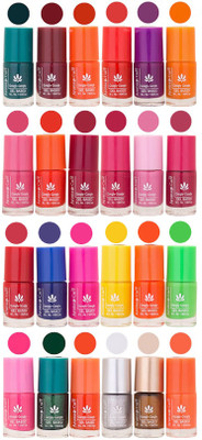 

Aroma Care Orange Nail Polish Combo 1706201628 Green, Brown, Red, Peach, Mauve, Pink, Blue, Magenta, Yellow, Neon Green, Light Pink, Silver, Golden(Pack of 24)