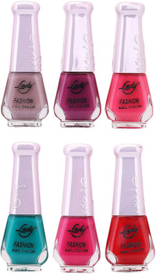 

Lady Fashion Juicy Nail Polish 2612201605 Multicolor,(Pack of 6)