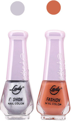 

Lady Fashion Nail Polish Combo 210820173 Silver,Nude,(Pack of 2)