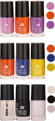 

Aroma Care Gel Based Nail Paint Set Of 9 Pcs Multicolor Set 148(Pack of 9)