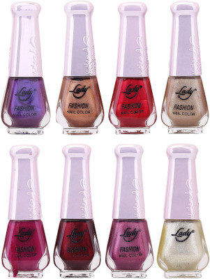 

Lady Fashion Trendy Nail Polish 21123 Multicolor,(Pack of 8)