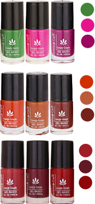 

Aroma Care Gel Based Nail Paint Set Of 9 Pcs Multicolor Set 96(Pack of 9)