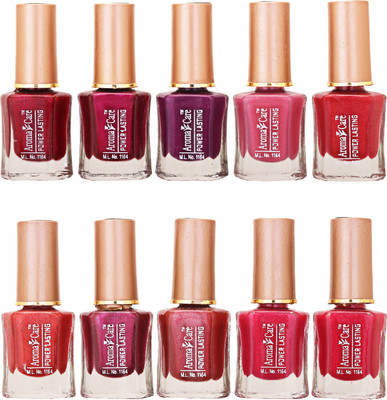 

Aroma Care Wholesale Rate Nail Polish Set of 10 Pcs (Multicolor) 08 Maroon, Dark Maroon, Dark Purple, Purple, Light Purple, Peach, Mauve, Red(Pack of 10)