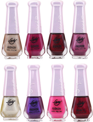 

Lady Fashion Trendy Nail Polish 21126 Multicolor,(Pack of 8)