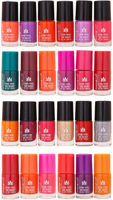 

Aroma Care MAB Multicolor 2 in 1 Color Cap Nail Polish Sets in Wholesale Rate ( Set No. 6) Green, Brown, Orange, Pink, Purple, Red, Red, Orange, Pink, Red, Purple, Orange(Pack of 24)
