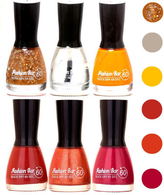 

Fashion Bar Unique Gel Nail Polish Combo (Pack of 6)458 Shade 028(Pack of 6)