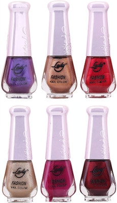 

Lady Fashion Nail Polish 2512201611 Multicolor,(Pack of 6)