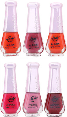 

Lady Fashion Juicy Nail Polish 2612201612 Multicolor,(Pack of 6)