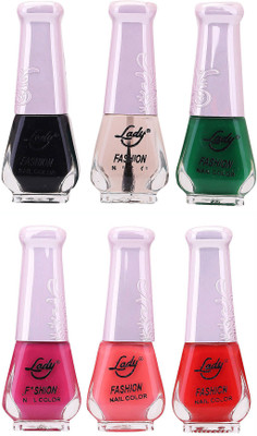 

Lady Fashion Juicy Nail Polish 2612201619 Multicolor,(Pack of 6)