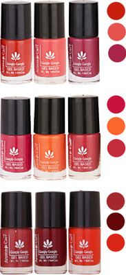 

Aroma Care Gel Based Nail Paint Set Of 9 Pcs Multicolor Set 7(Pack of 9)