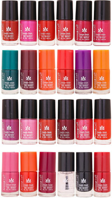 

Aroma Care MAB Multicolor 2 in 1 Color Cap Nail Polish Sets in Wholesale Rate ( Set No. 18) Green, Brown, Orange, Red, Purple, Pink, Peach, Orange, Mauve, Base Coat, Black, Red(Pack of 24)