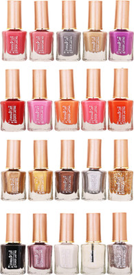 

Aroma Care Wholesale Rate Nail Polish Set of 20 Pcs (Multicolor) 21 Pink, Silver, Golden, Purple, Red, Light Pink, Dark Pink, Orange, Dark Orange(Pack of 20)