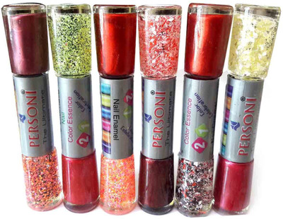 

Personi 2 IN 1 NAIL POLISH of 6 Multicolor
