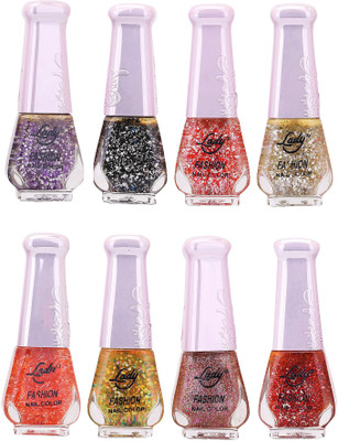 

Lady Fashion Trendy Nail Polish 21148 Multicolor,(Pack of 8)