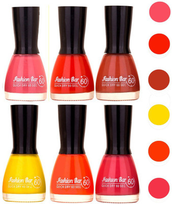 

Fashion Bar Unique Gel Nail Polish Combo (Pack of 6)449 Shade 019(Pack of 12)