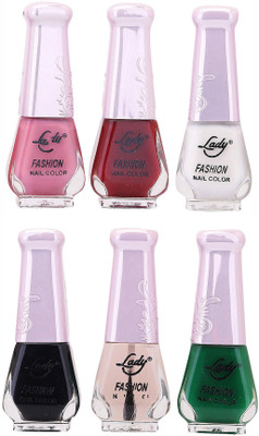 

Lady Fashion Juicy Nail Polish 2612201616 Multicolor,(Pack of 6)