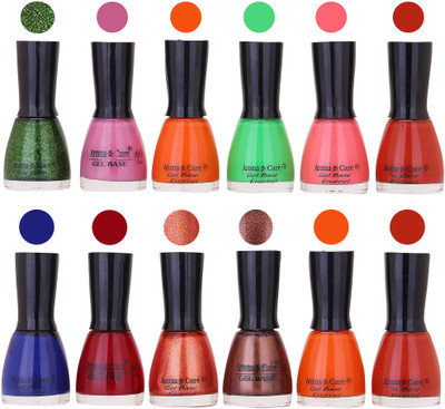 

Aroma Care Wholesale Rate Nail Polish Combo Set of 12 Pcs ( Multicolor) 01 Green, Pink, Orange, Light Green, Pink, Red, Blue, Deep Maroon, Sparkle Orange, Coffee, Orange, Light Red(Pack of 12)