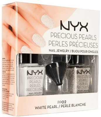 

Nyx 1 Precious Pearls Nail Polish Set - WHITE PEARL- PP02 Clear