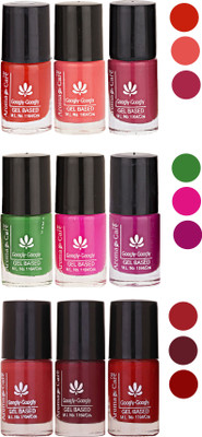 

Aroma Care Gel Based Nail Paint Set Of 9 Pcs Multicolor Set 10