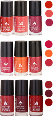 

Aroma Care Gel Based Nail Paint Set Of 9 Pcs Multicolor Set 6(Pack of 9)