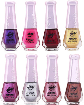 

Lady Fashion Trendy Nail Polish 21114 Multicolor,(Pack of 8)