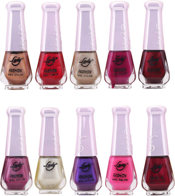 

Lady Fashion Wholesale Price Trendy Nail Polish 0303201712 Multicolor,(Pack of 10)