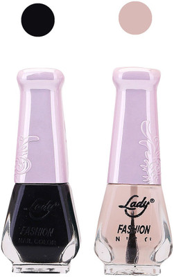 

Lady Fashion Nail Polish Combo 210820205 Black,Transparent,(Pack of 2)