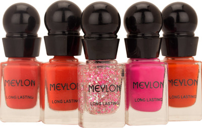 

Meylon Paris Pack Orange, Pink, silver, red(Pack of 5)