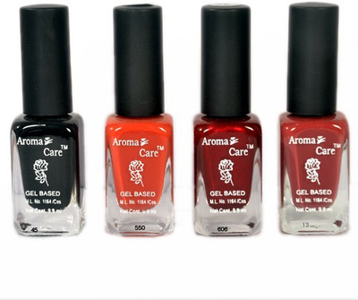 

Aroma Care Ar St 11 Nail Polish Set Black, Orange, Mehroon, Move(Pack of 4)