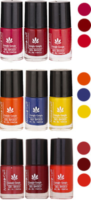 

Aroma Care Gel Based Nail Paint Set Of 9 Pcs Multicolor Set 123(Pack of 9)