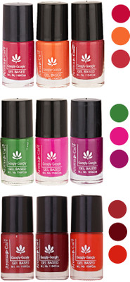 

Aroma Care Gel Based Nail Paint Set Of 9 Pcs Multicolor Set 67