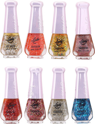 

Lady Fashion Trendy Nail Polish 21151 Multicolor,(Pack of 8)