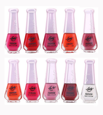 

Lady Fashion Wholesale Price Trendy Nail Polish 0303201751 Multicolor,(Pack of 10)