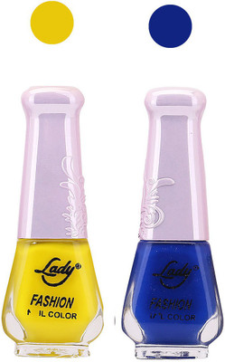 

Lady Fashion Nail Polish Combo 210820167 Yellow,Blue,(Pack of 2)