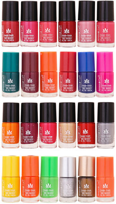 

Aroma Care MAB Multicolor 2 in 1 Color Cap Nail Polish Sets in Wholesale Rate ( Set No. 55) Green, Brown, Orange, Yellow, Blue, Magenta, Yellow, Orange, Neon Green, Silver, Golden, Orange(Pack of 24)