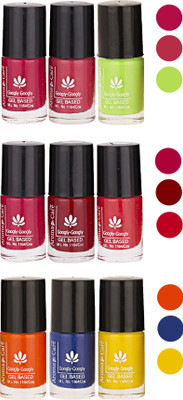 

Aroma Care Pack Of 9 Gel Based Nail Paint (33) Nude Magenta, Neon Magenta, Neon Pink, Nude, Brown, Nude Orange, Orange, Blue, Yellow(Pack of 9)