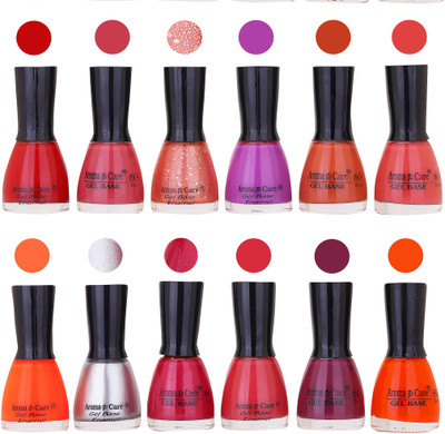 

Aroma Care Wholesale Rate Nail Polish Combo Set of 12 Pcs ( Multicolor) 26 Red, Light Pink, Jerry Pink, Purple, Light Nude, Nude, Light Orange, Silver, Maganta Glaiter, Dark Nude, Wine, Neon Orange(Pack of 12)