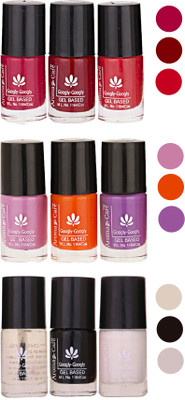 

Aroma Care Gel Based Nail Paint Set Of 9 Pcs Multicolor Set 120(Pack of 9)