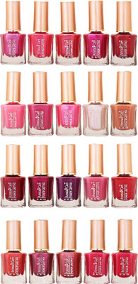 

Aroma Care Wholesale Rate Nail Polish Set of 20 Pcs (Multicolor) 43 Magenta, Peach, Mauve, Pink, Light Pink, Dark Pink, Silver, Light Orange(Pack of 43)