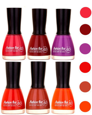 

Fashion Bar Unique Gel Nail Polish Combo (Pack of 6)437 Shade 007(Pack of 6)