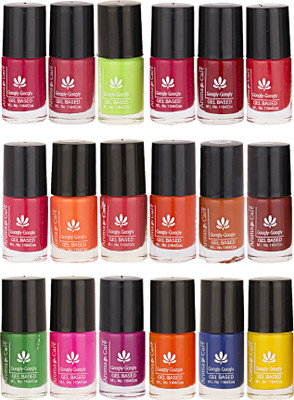 

Aroma Care Pack Of 18 Gel Based Nail Paint (23) Orange, Pink, Magenta, Green, Brown, Purple, Blue, Yellow(Pack of 18)