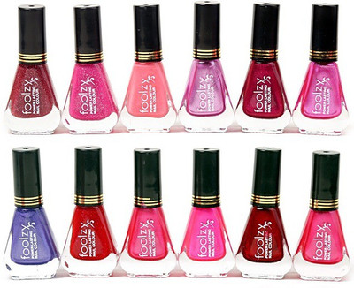 

Foolzy Set of 12 Nail Polish Multicolor 045-12-11(Pack of 12)
