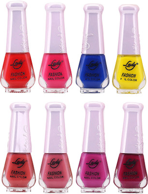 

Lady Fashion Trendy Nail Polish 21178 Multicolor,(Pack of 8)