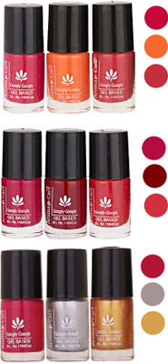 

Aroma Care Gel Based Nail Paint Set Of 9 Pcs Multicolor Set 69(Pack of 9)