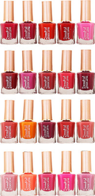 

Aroma Care Wholesale Rate Nail Polish Set of 20 Pcs (Multicolor) 39 Dark Red, Light Red, Pink, Maroon, Magenta, Peach, Mauve, Light Pink(Pack of 20)
