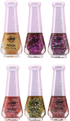

Lady Fashion Nail Polish 2512201628 Multicolor,(Pack of 6)
